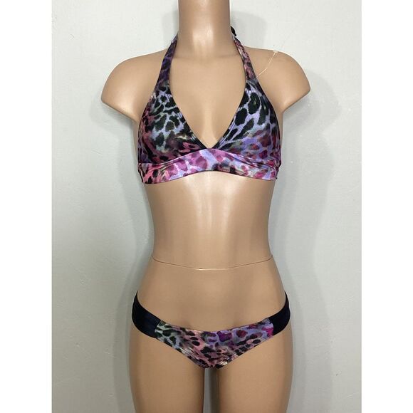 New. Pilyq multicolored cheetah print bikini. Small   Retail $149 - Picture 2 of 8